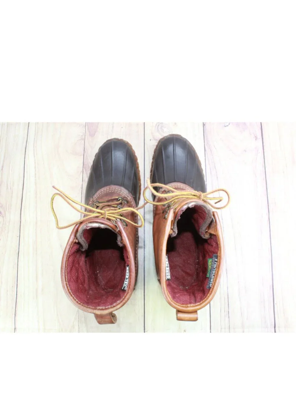 Vintage LL Bean Maine Hunting Shoe Leather Thinsulate GoreTex Duck Boots 11